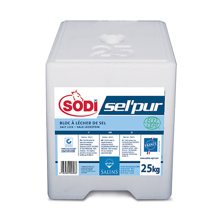 Sel pur, bloc de 25 kg